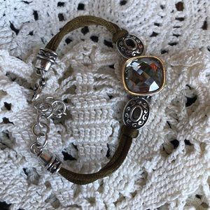 Brighton Olive Silk Cord Bracelet